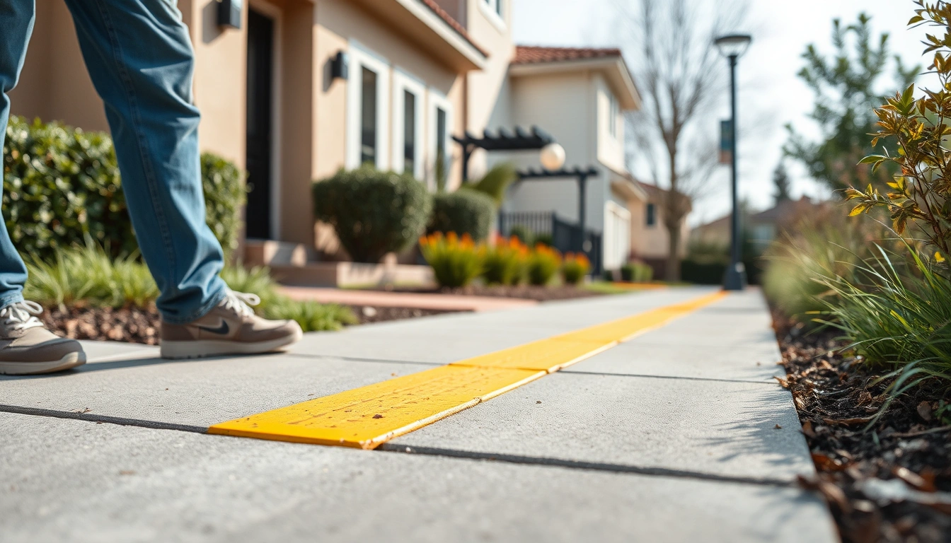 sidewalk trip hazard repair for HOA