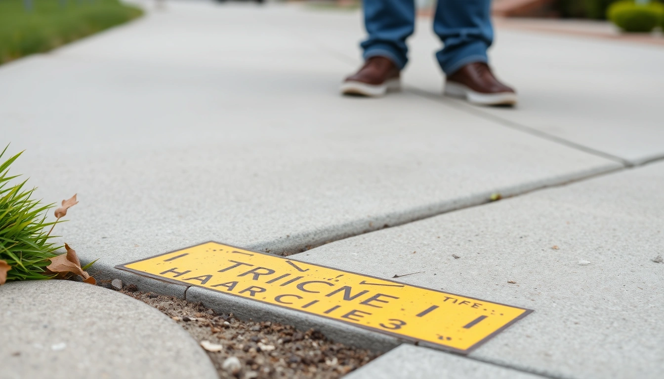 sidewalk trip hazard repair for HOA